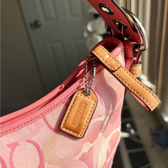Coach Pink Signature Canvas Y2K Shoulder Bag - Picture 4 of 6
